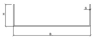 П-образный монтажный профиль — схема размеров